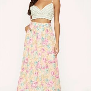 Lost + Wander Sunkist Aloha Maxi Skirt, NWT, Size Small